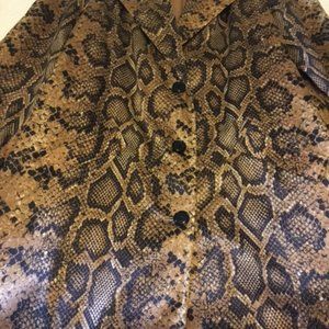 Designer Lilli Ann vintage all weather coat - snake skin print